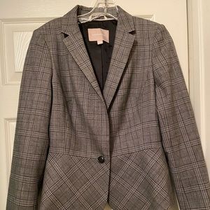 Banana Republic grey plaid blazer size 8